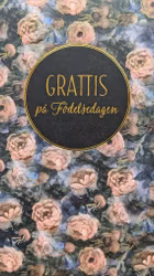 Kort med kuvert - Mörk rosenbuske (Fraktfritt)