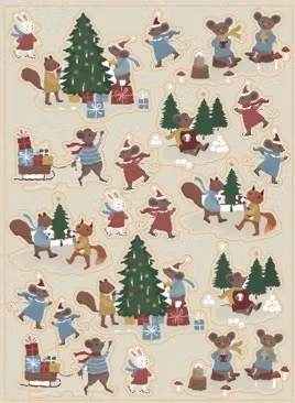 Klistermärken - Mössens jul (Fraktfritt)