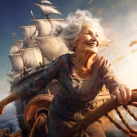 Dubbelt kort med kuvert - Skeppet - Mot nya äventyr (Fraktfritt)