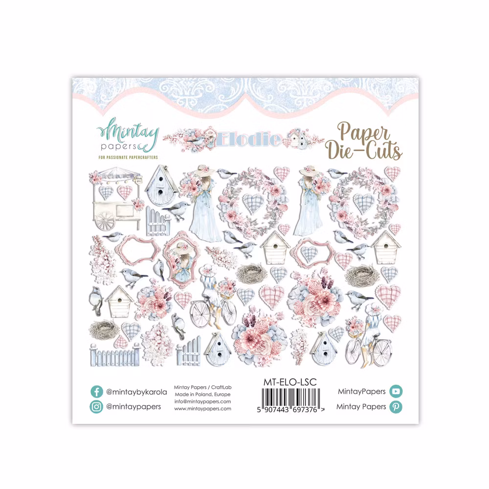 Vackert papperspyssel - Vår i pastell (60 delar)