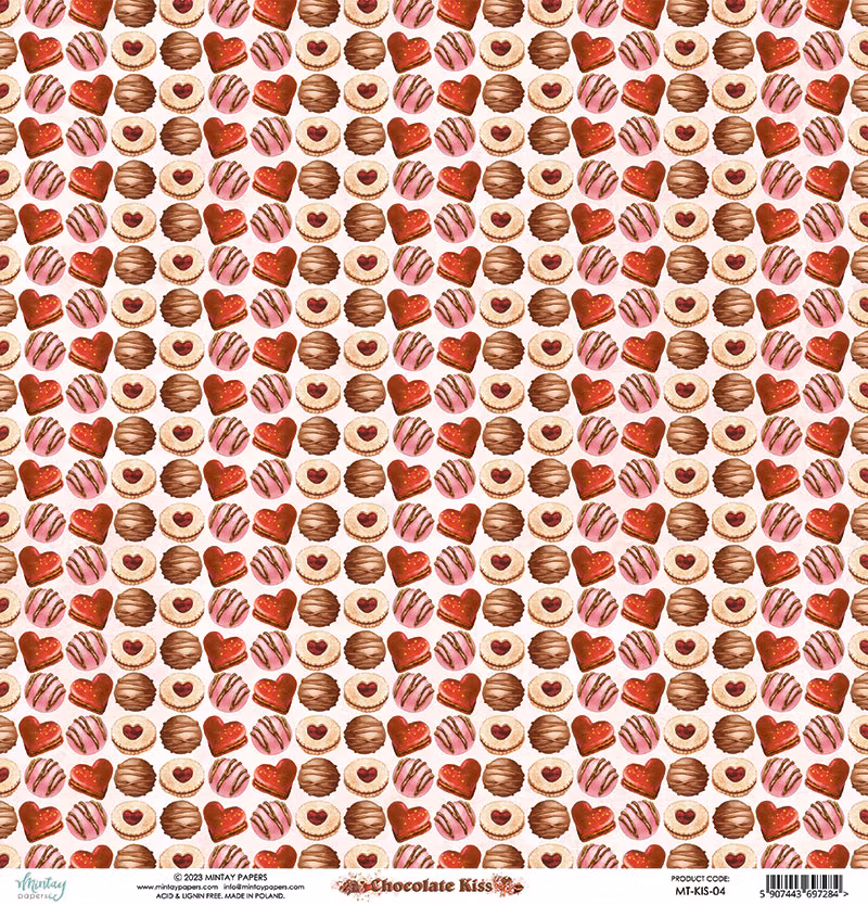 Vackra pysselpapper - Chokladkyssar (24 ark) 15 x 15 cm
