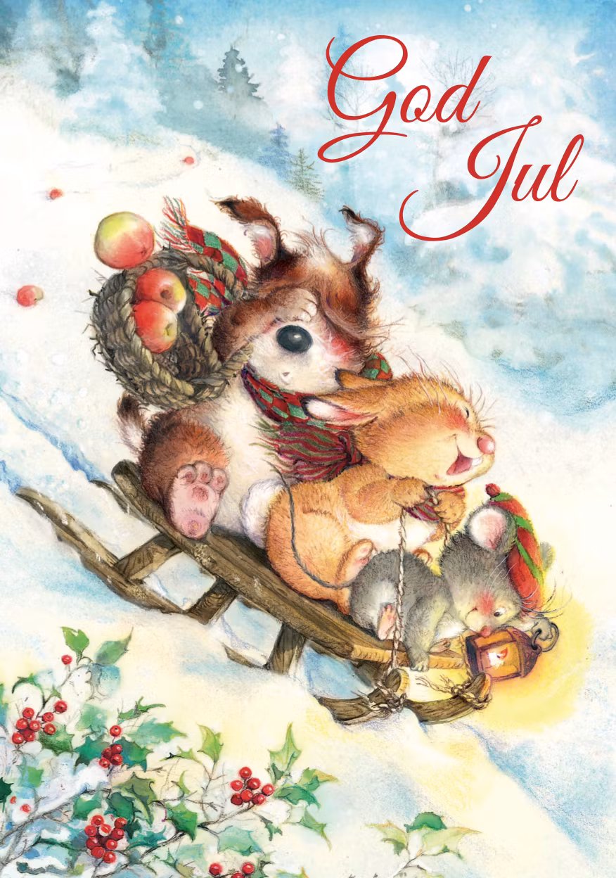 Musikspelande Julkort med kuvert - Jinglebells (Fraktfritt)