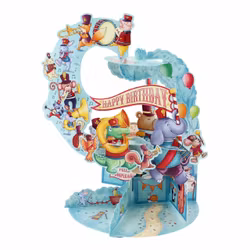 Magiskt gratulationskort med rörliga delar - Djurens musikorkester (Fraktfritt)