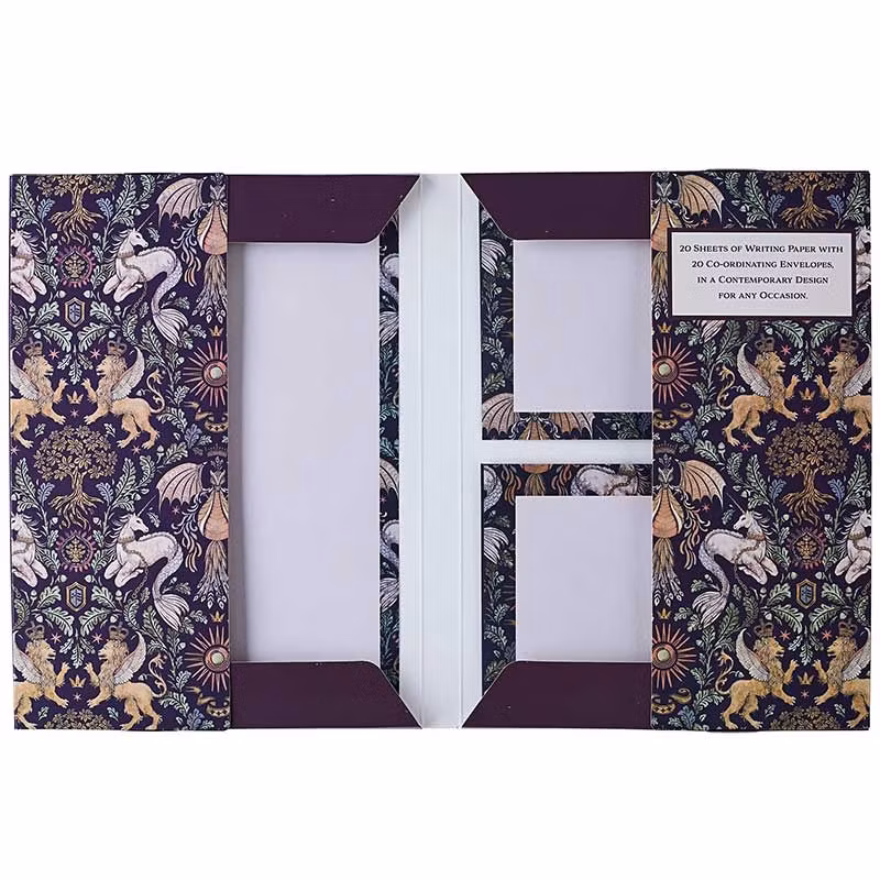 Skrivset med Brevpapper och Kuvert - Mytiska djur