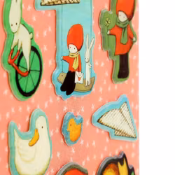 Puffiga Klistermärken - Poppi Love - Röd (Fraktfritt)