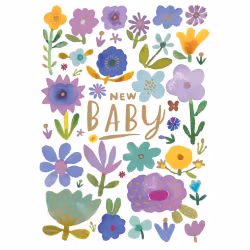 Dubbelt kort med kuvert - New Baby (Fraktfritt)