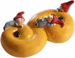 Julprydnad - Nissar bakar lussekatt