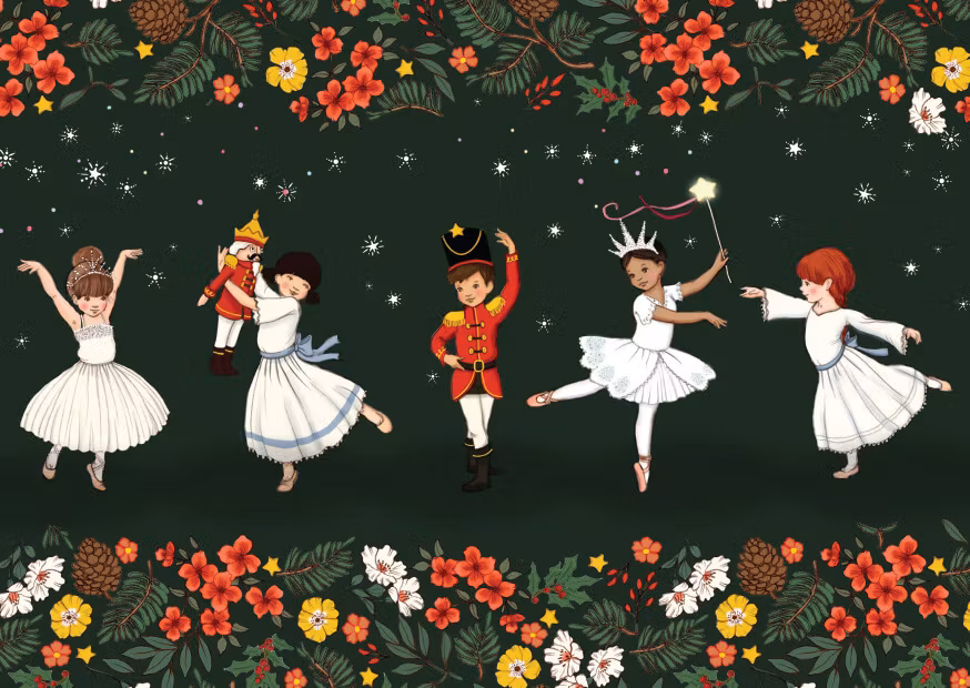 Enkelt kort utan kuvert - Nötknäppardansen (Fraktfritt)