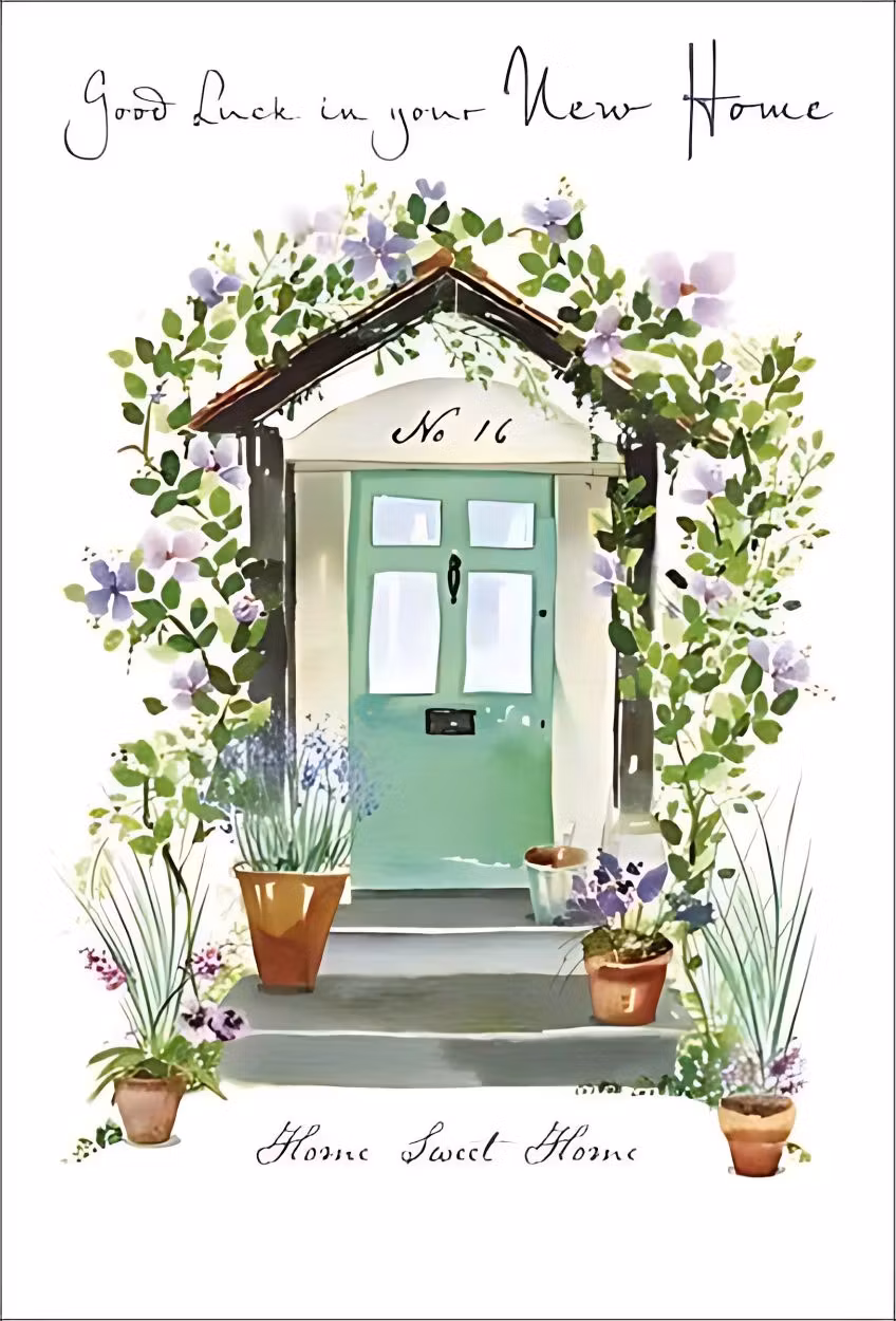Dubbelt kort med kuvert - Nya hemmet (Fraktfritt)