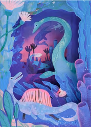 Utvikbart kort med kuvert - Sjöodjuren (Fraktfritt)