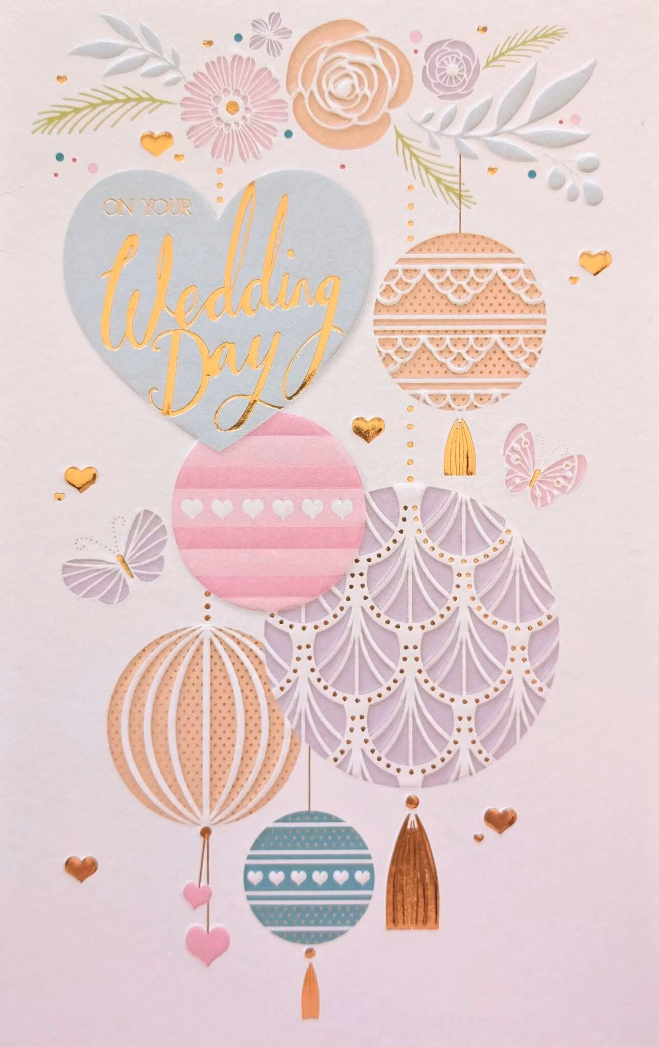 Kort med kuvert - On your Wedding Day (Fraktfritt)