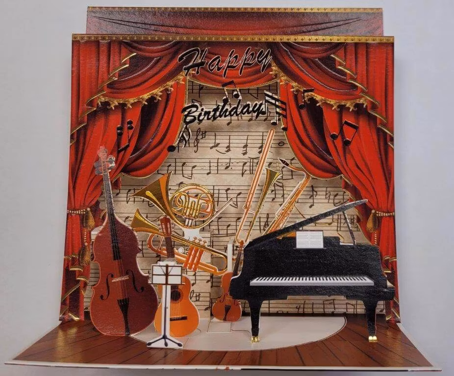 Utvikbart kort med kuvert - Orkester (Fraktfritt)