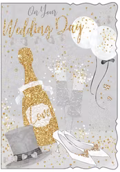 Dubbelt kort med kuvert - On your wedding day (Fraktfritt)