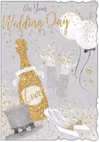 Dubbelt kort med kuvert - On your wedding day (Fraktfritt)