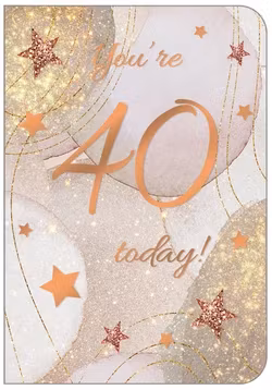 Dubbelt kort med kuvert - 40 år idag (Fraktfritt)