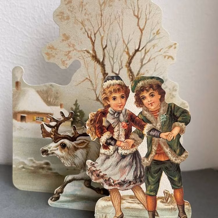 Utvikbart kort med kuvert - Ute på hal is tillsammans (Fraktfritt)