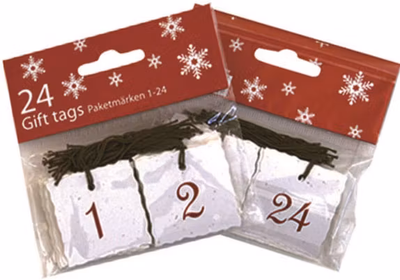 Adventskalender- Knyt fast en siffra (Fraktfritt)