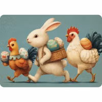 Enkelt Påskkort - Här kommer påsken (Fraktfritt)