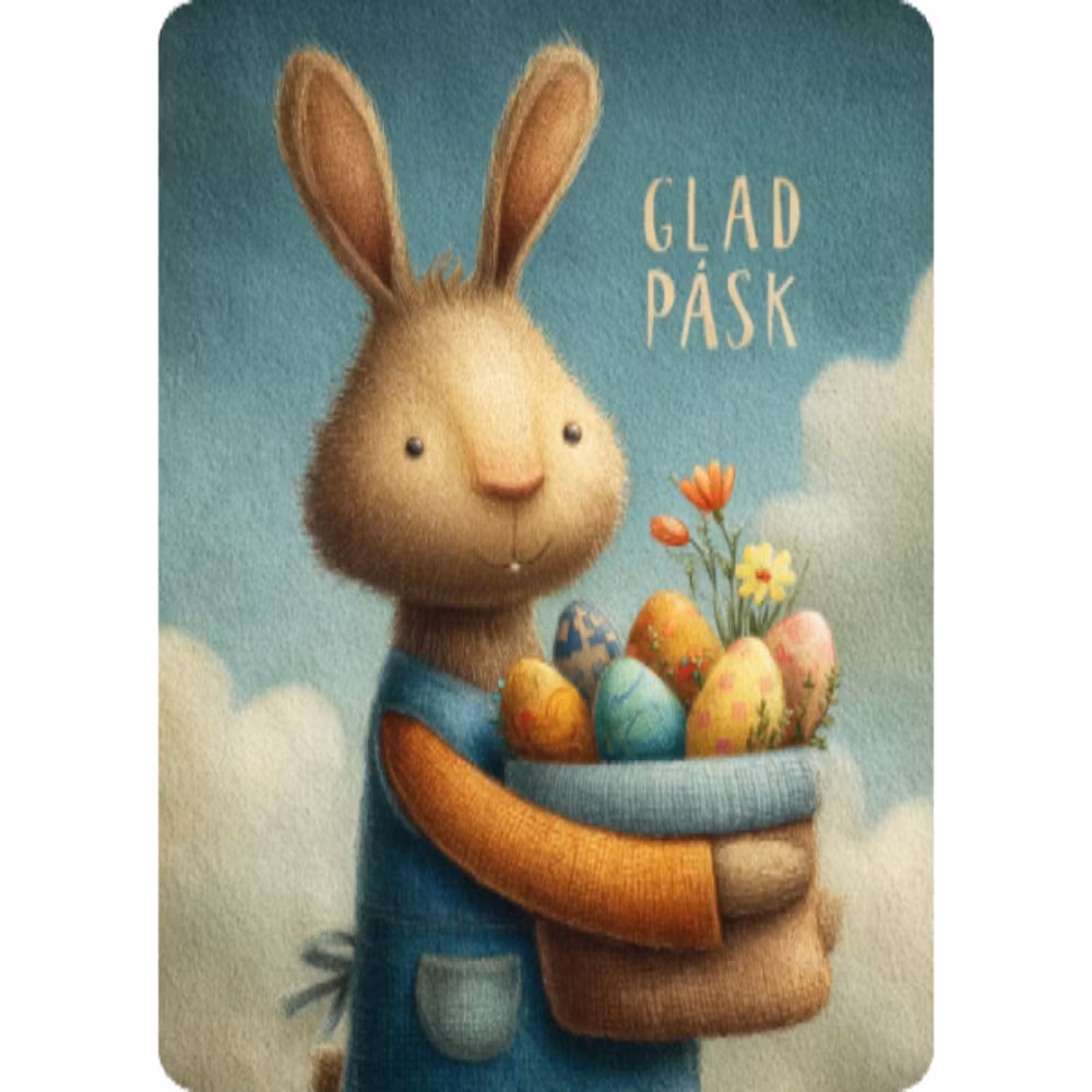 Enkelt Påskkort - Påskkorgen (Fraktfritt)