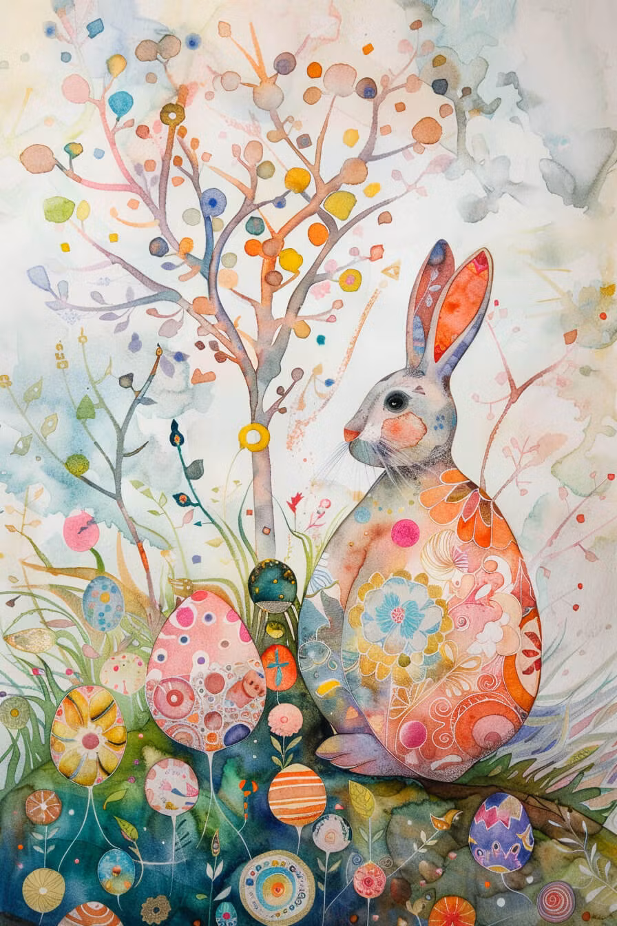 Påskkort med kuvert - Påskharen (Fraktfritt)