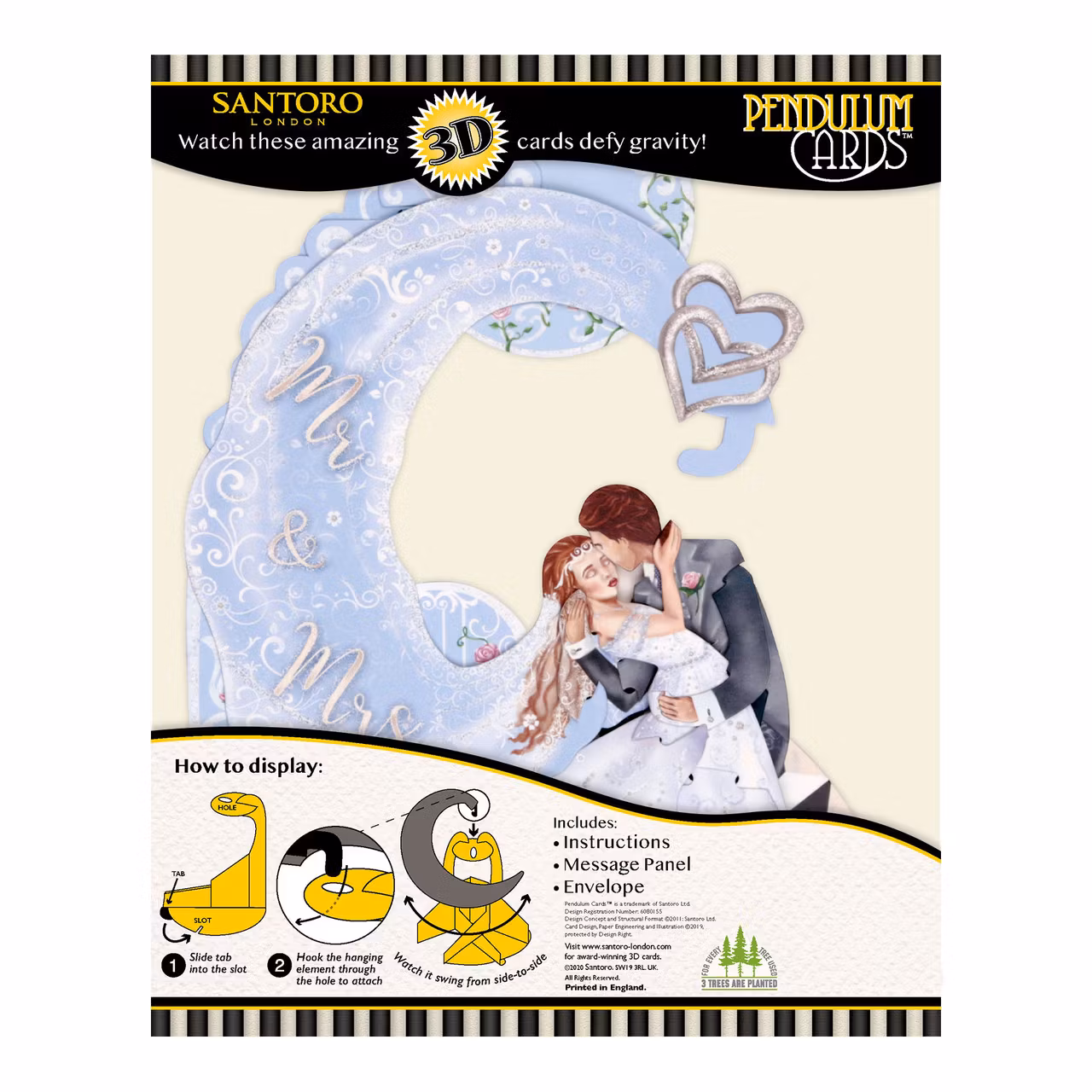 Magiska gratulationskort - Mr and Mrs (Fraktfritt)