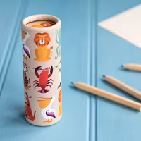 Små pennor i en tub - Vilda djur (12 pennor)