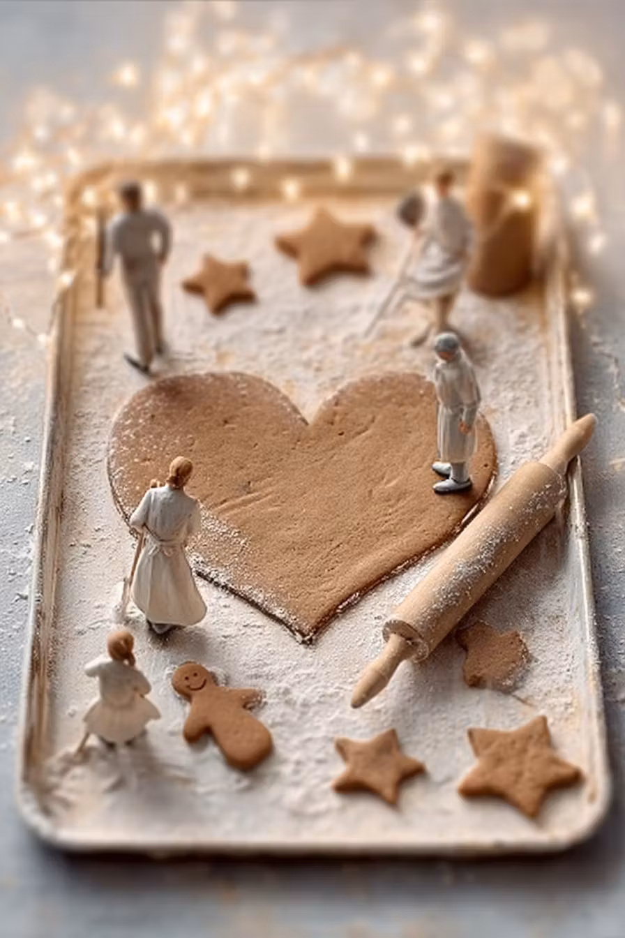 Förpackning med flera julkort - Jul i miniatyr (8 kort med kuvert)