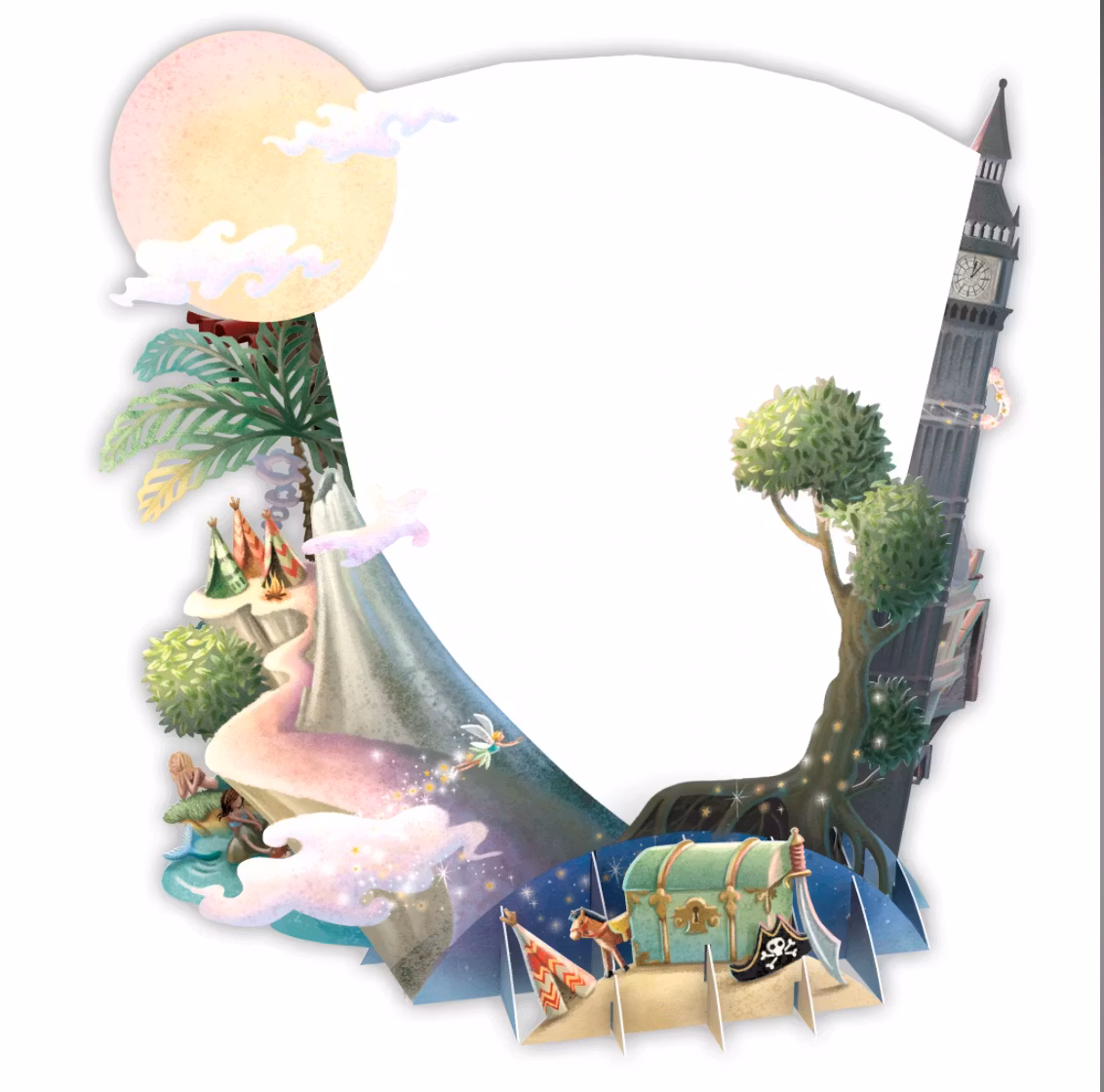 Magiska gratulationskort - Peter Pan (Fraktfritt)