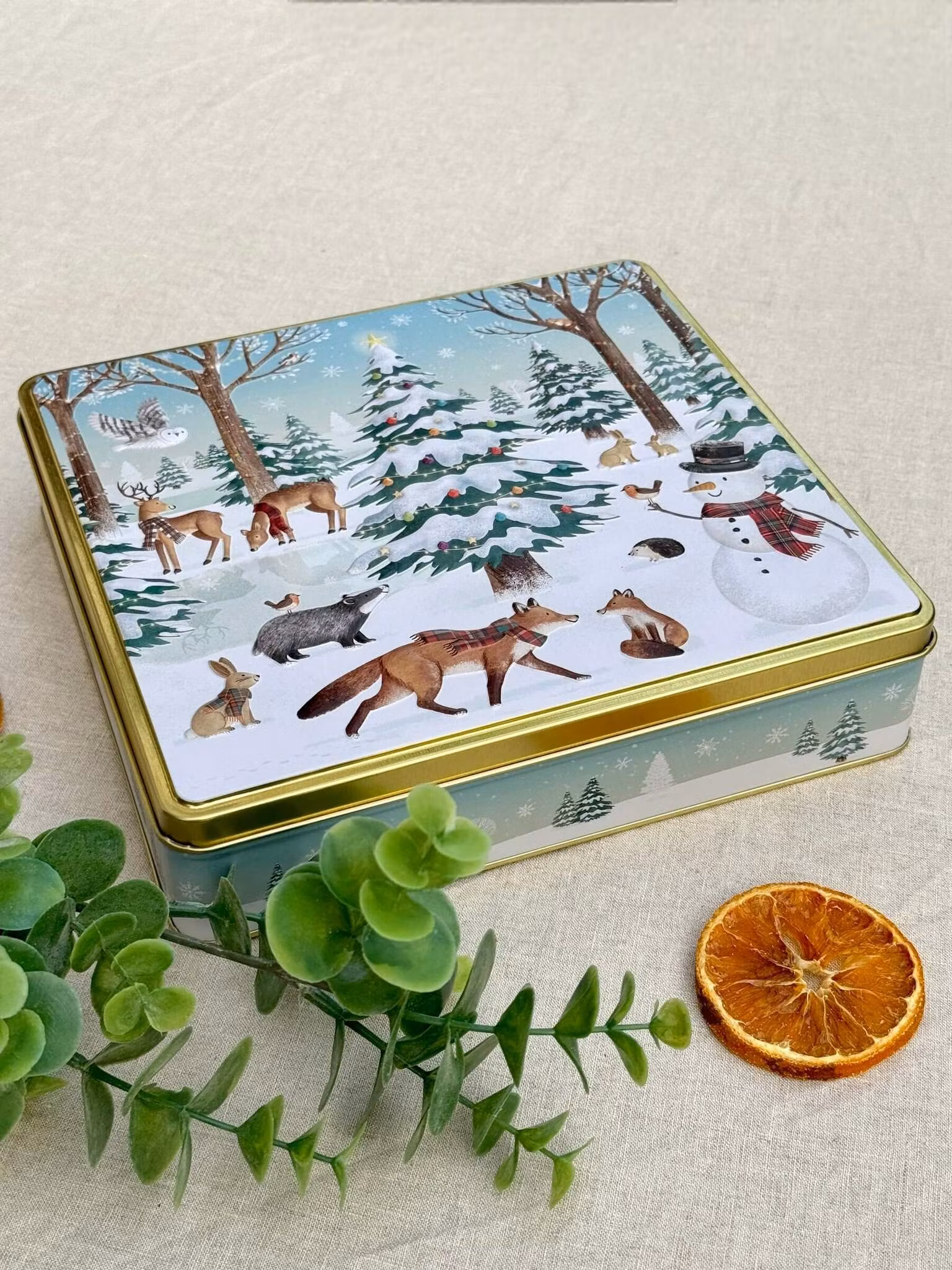 Underbar plåtburk - Vinter djur