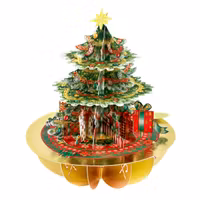 Utvikbart, magiskt julkort - Piruettgran (Fraktfritt)