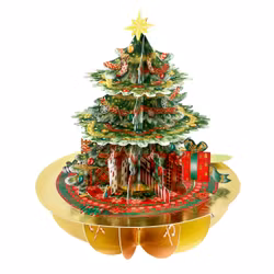 Utvikbart, magiskt julkort - Piruettgran (Fraktfritt)