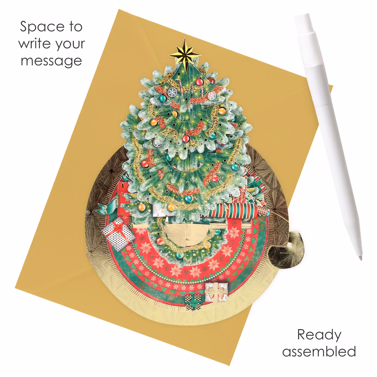 Utvikbart, magiskt julkort - Piruettgran (Fraktfritt)