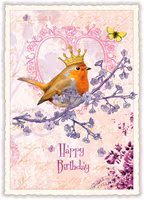 Lyxigt, enkelt kort - Kungafågeln (Fraktfritt)