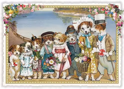 Enkelt, lyxigt kort - Familjehundar (Fraktfritt)