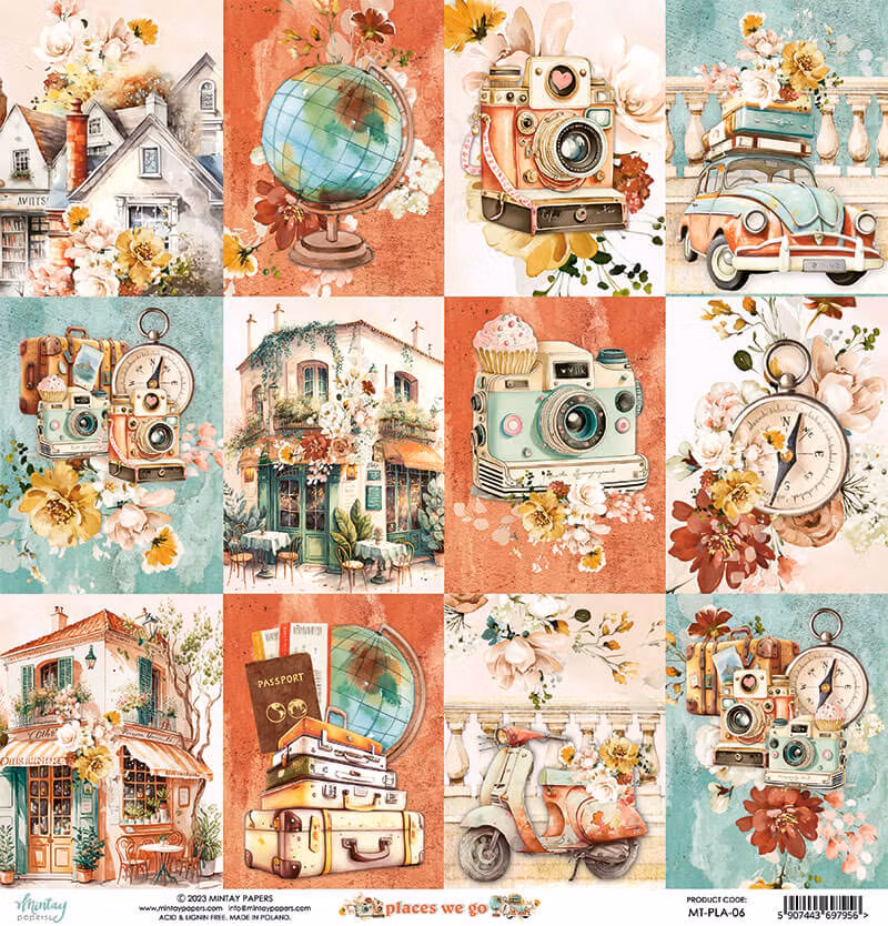 Vackra pysselpapper - Places we go