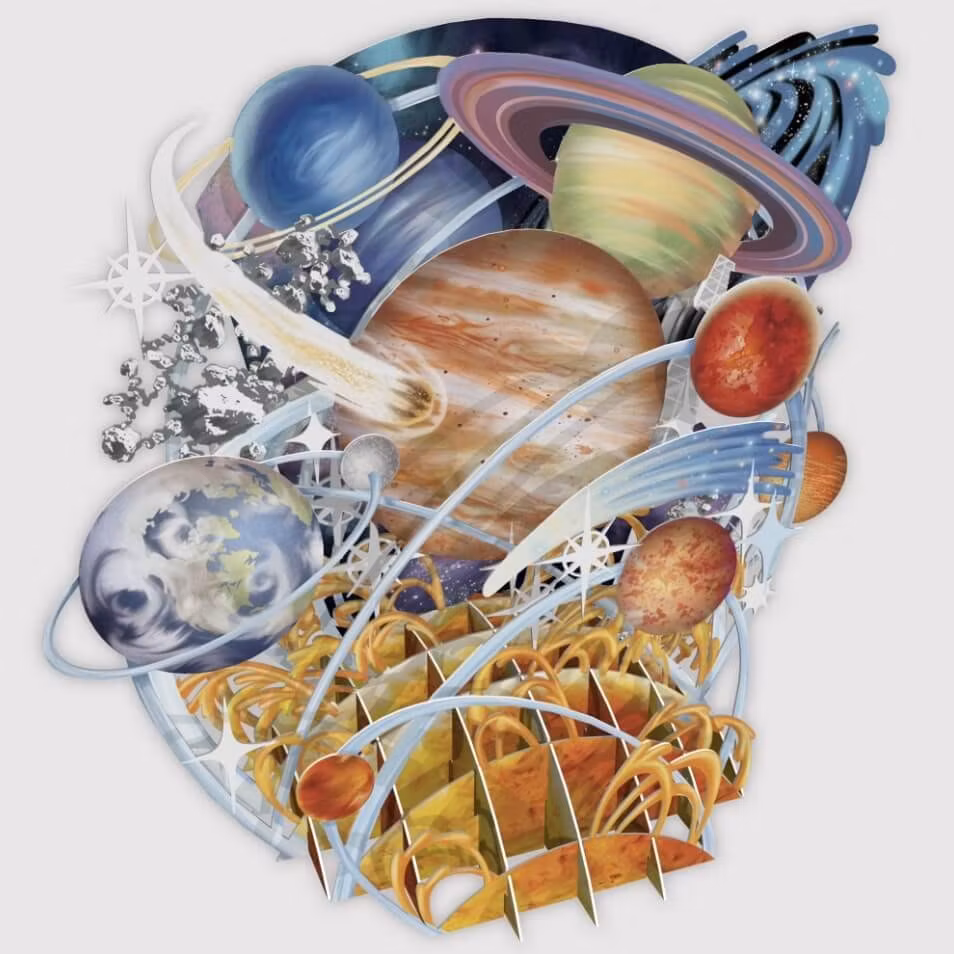 Magiskt gratulationskort - Planetarium (Fraktfritt)