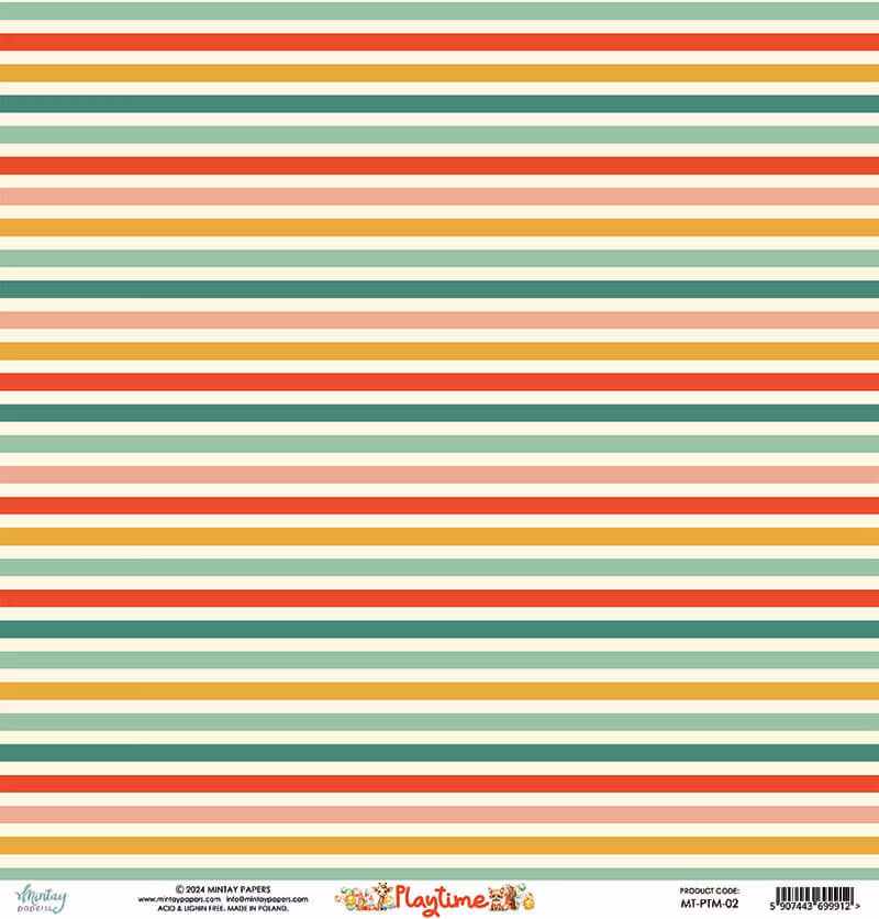 Vackra pysselpapper - Playtime (24 ark) 15 x 15 cm