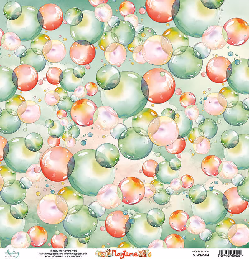 Vackra pysselpapper - Playtime (24 ark) 15 x 15 cm