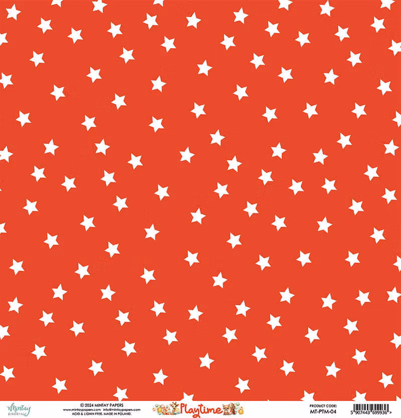 Vackra pysselpapper - Playtime (24 ark) 15 x 15 cm