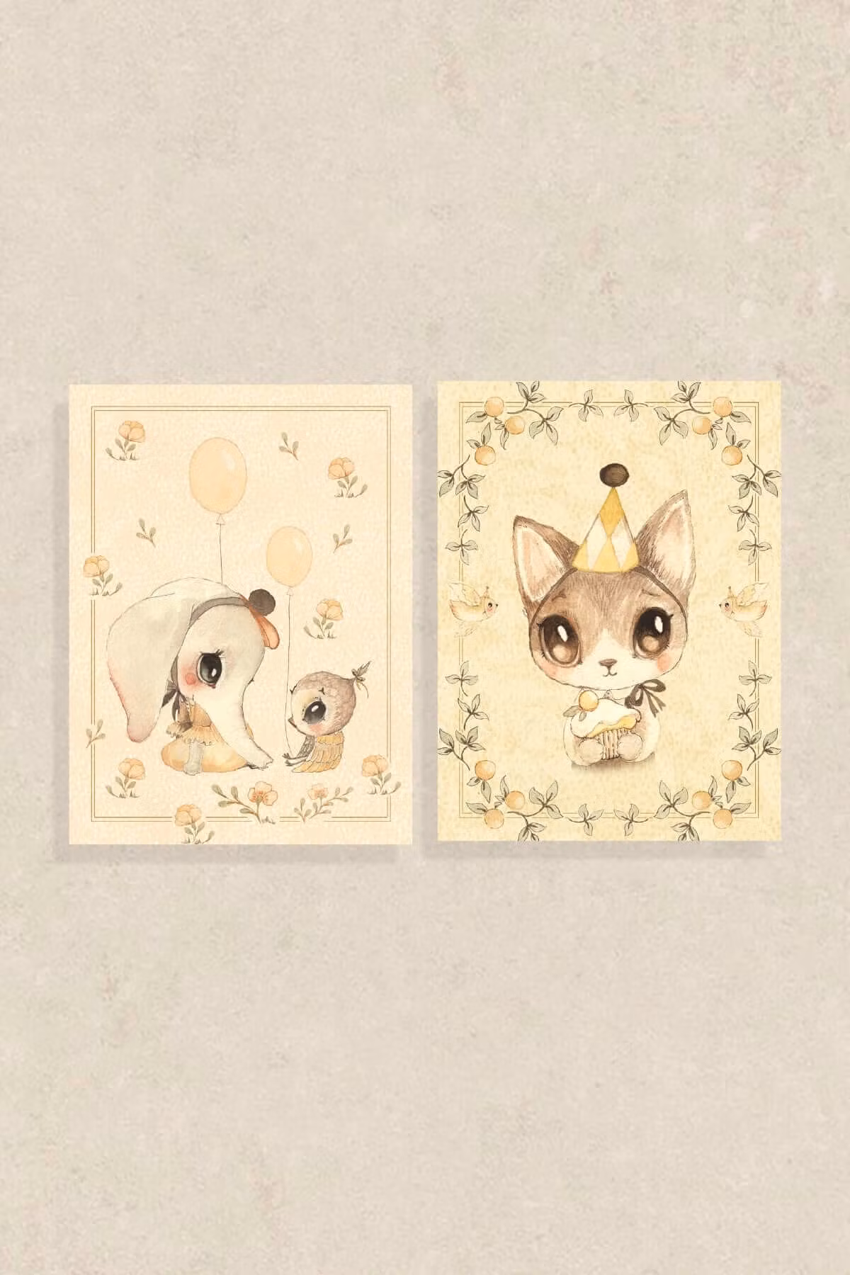 Förpackning med flera kort med kuvert - Ellie & Meow (Fraktfritt)