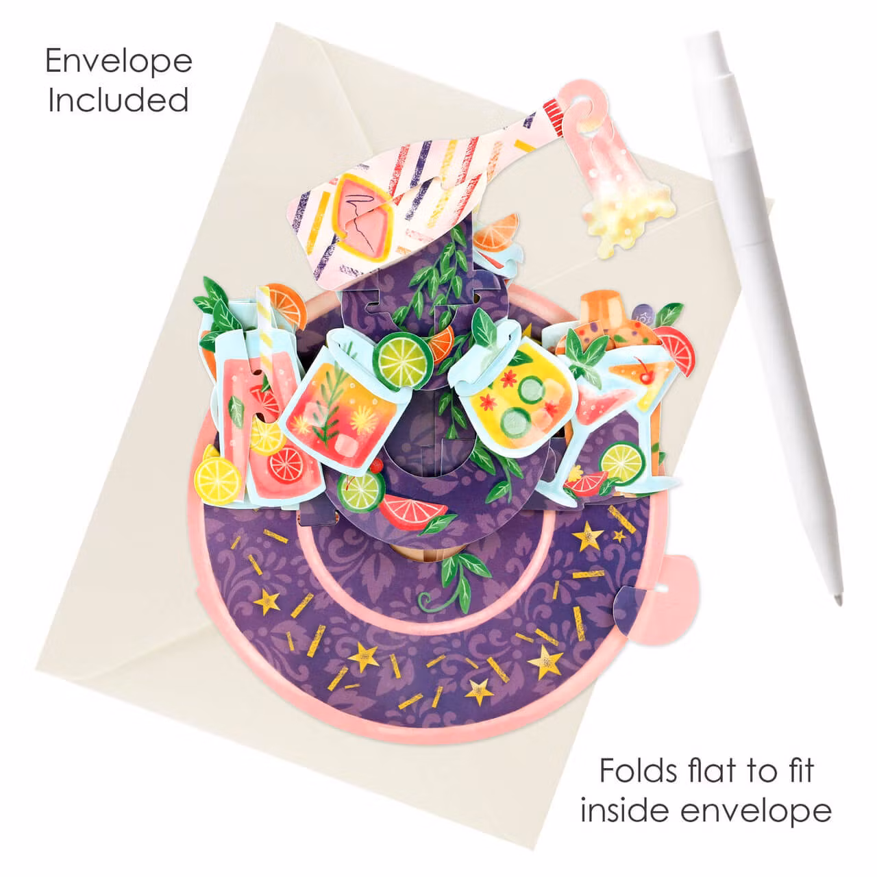 Magiska gratulationskort - Festliga drinkar (Fraktfritt)