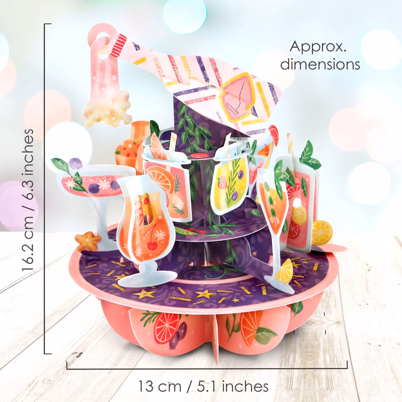 Magiska gratulationskort - Festliga drinkar (Fraktfritt)