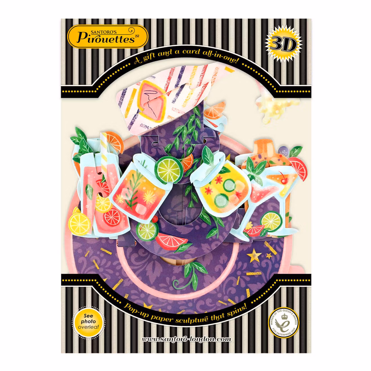 Magiska gratulationskort - Festliga drinkar (Fraktfritt)