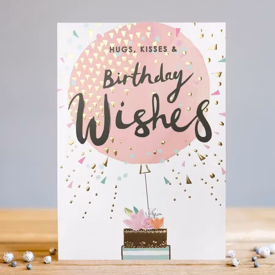 *Kort med kuvert - Födelsedagskramar (Fraktfritt)