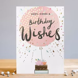 Kort med kuvert - Födelsedagsönskningar (Fraktfritt)