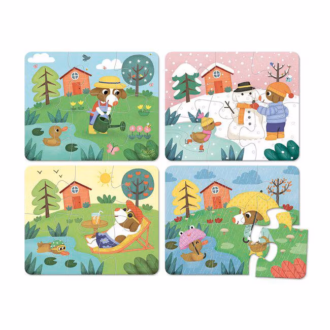 Årstiderna - Fyra pussel i en förpackning (6 bitar)