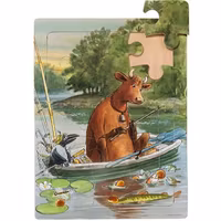 Pussel - Mamma Mu och Kråkan fiskar (15 bitar)