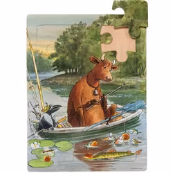 Pussel - Mamma Mu och Kråkan fiskar (15 bitar)