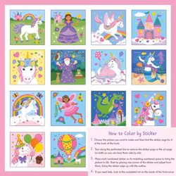 Pysselbok med klistermärken - Enhörningar med klistermärken
