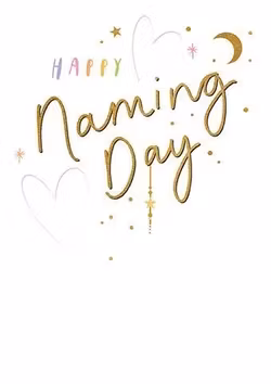 Dubbelt kort med kuvert - Namngivningdagen (Fraktfritt)